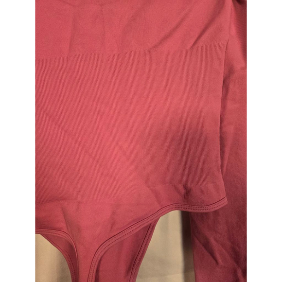 Women's MANGOPOP Pink Long Sleeve Turtleneck Bodysuit L - Picture 8 of 8